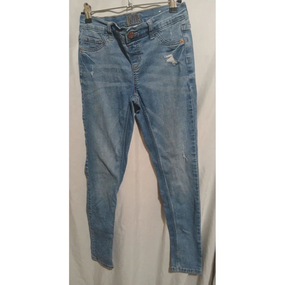 Justice Girl Size 14 Denim Jean Legging Mid Rise